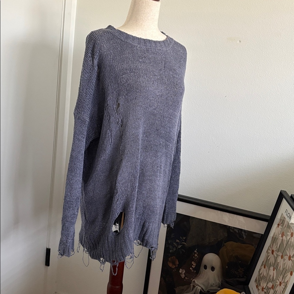 Boutique | Distressed Oversized Destroyed Sweater